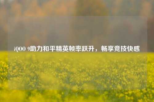 iQOO 9助力和平精英帧率跃升，畅享竞技     